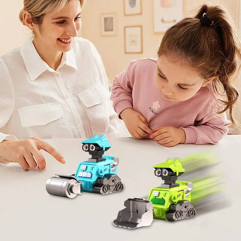 Small Construction Vehicles Bulldozer/Road Roller Toy Car With Movable Joints Press And Go Toys Educational Kids Construction To