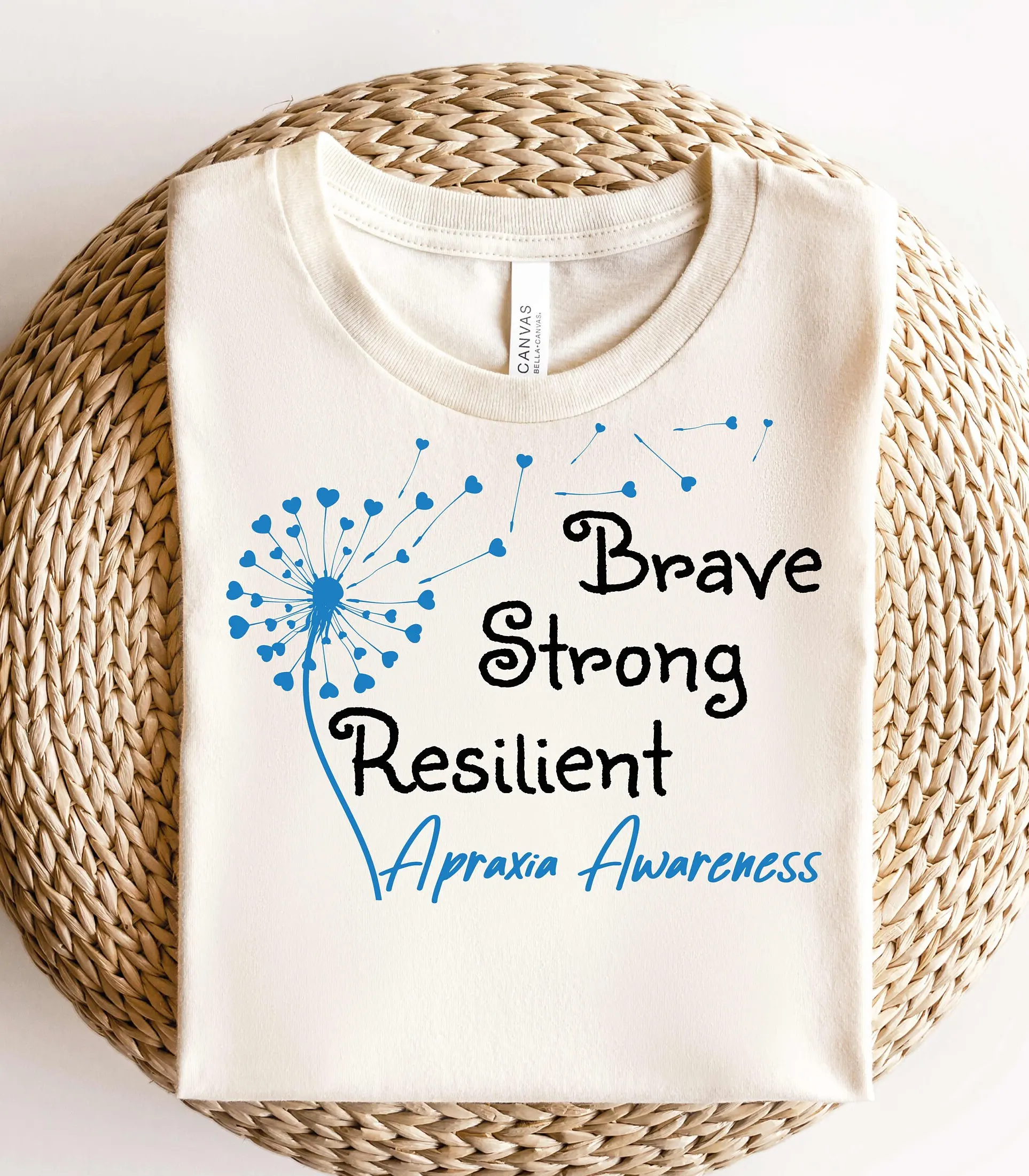 Apraxia Awareness T Shirt Support Dark Blue Ribbon Survivor Childhood Speech Therapy