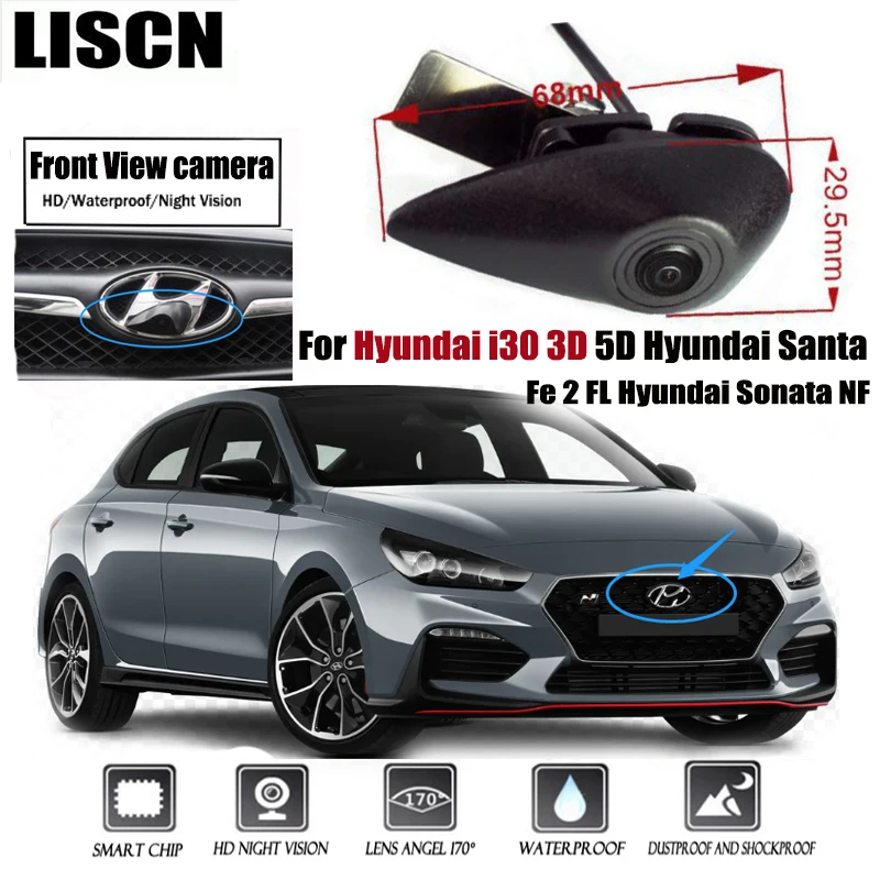 

HD Car Front View Camera For Hyundai Venue Accent H100 H-1 H200 i800 H300 HD waterproof Parking LOGO Camera Night Vision Camera