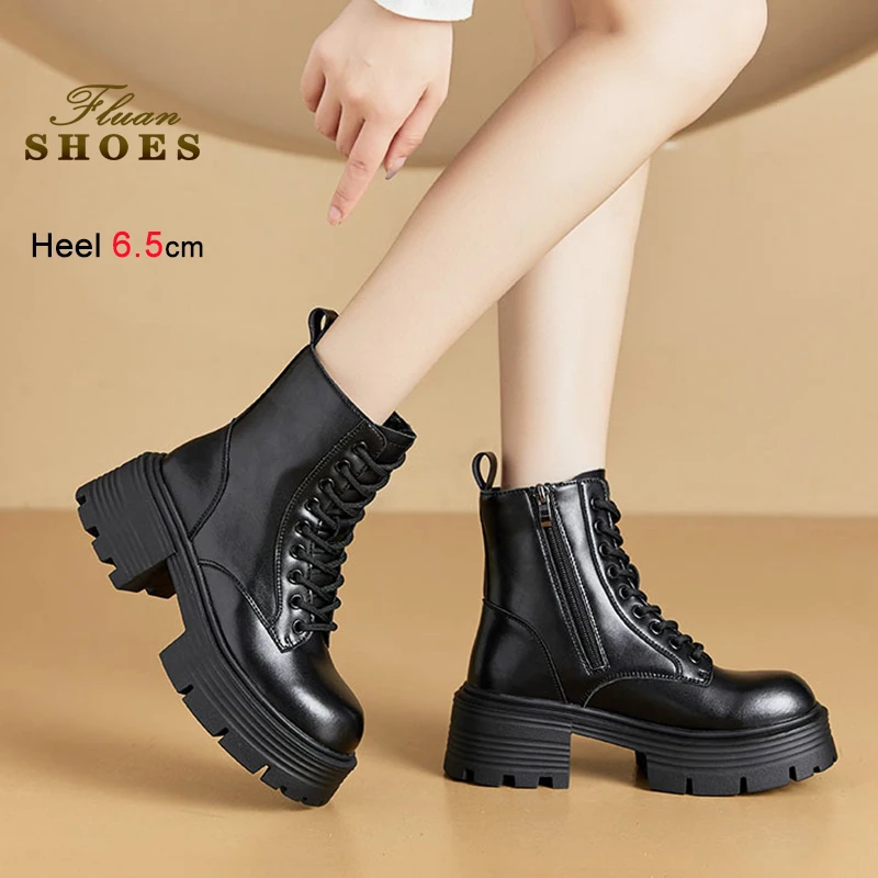 6.5CM Thick Heel Bl… - image