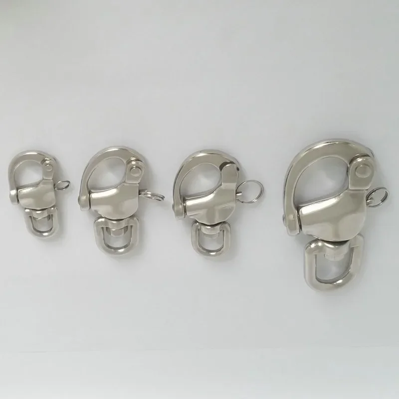 Hardware Hooks 316 Stainless Steel Rotating Spring Shackle Marine Hardware Rigging Accessories Rotating Shackle