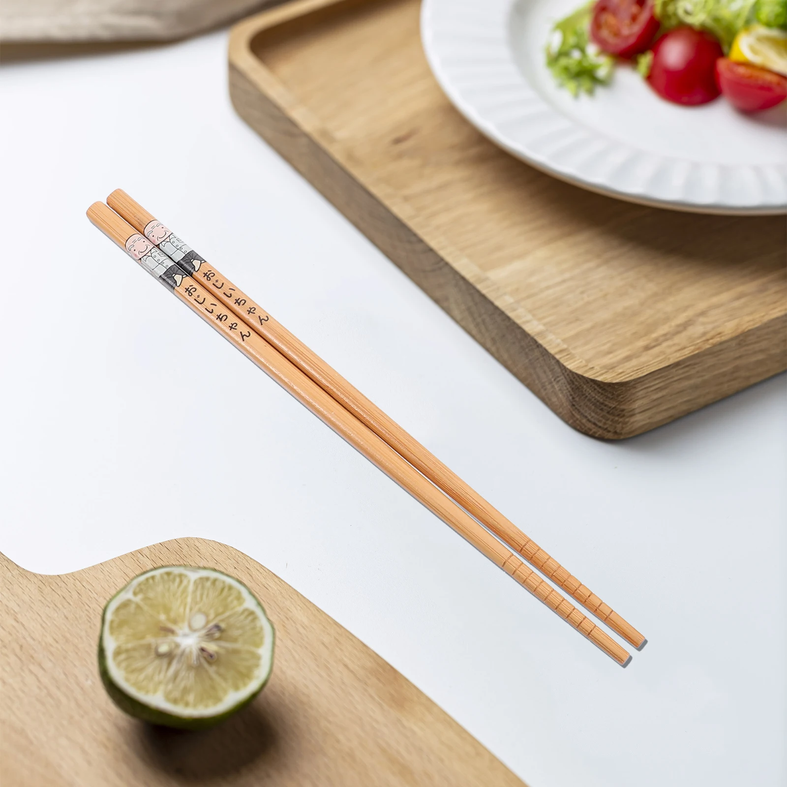 

5pcs Chopsticks Gift Box Japanese Style Bamboo Home Use Reusable Easy Clean Grain Surface Polished Comfortable Hold Practical