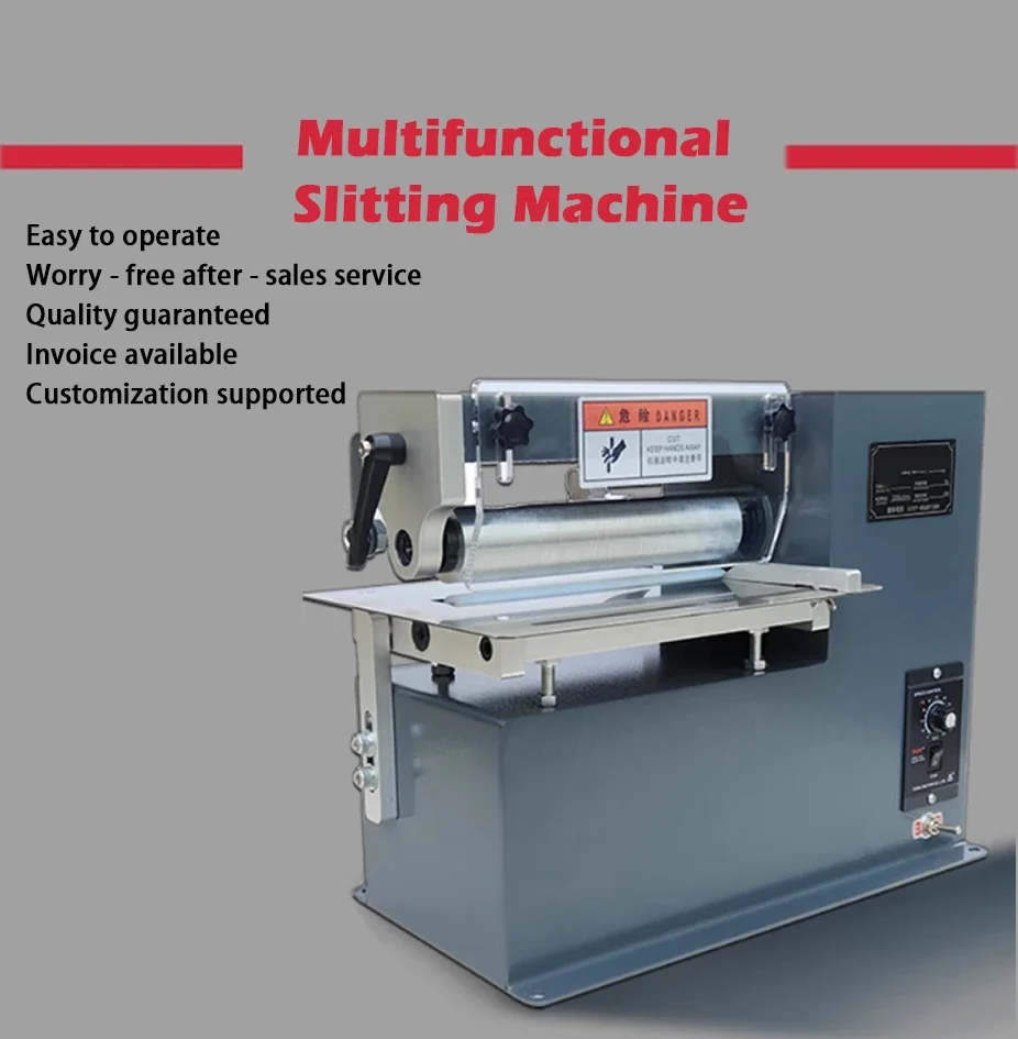 YM-200 Single Head Leather Machine Belt Cutter Strap Cutting Machine Edge Folding Laminating Machine Leather Craft Slicer