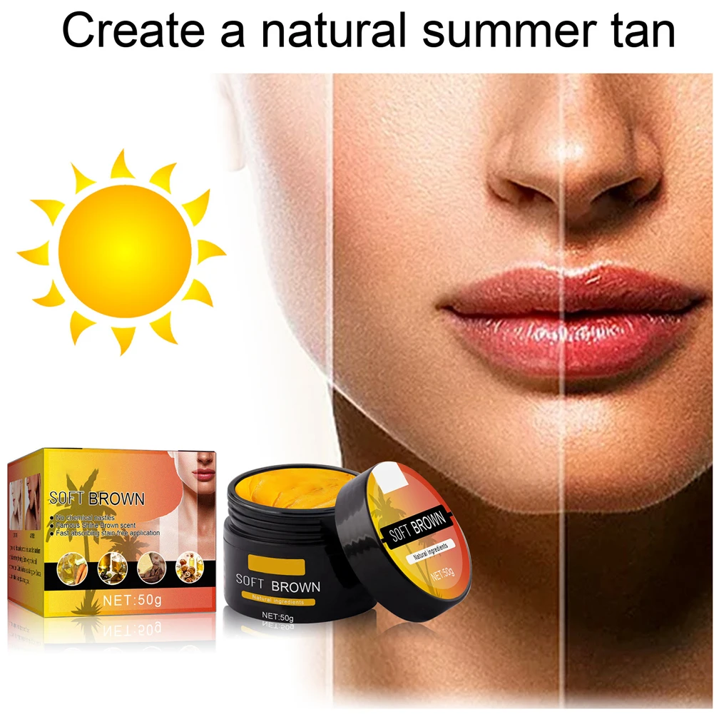 50g Summer Fast Tanning Cream Waterproof Tanning Accelerator Cream Tanning Cream body lotion man woman body repair