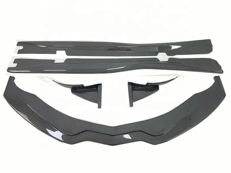 Carbon Fiber Bodykit For 14-19 Corvette C7 Z06 STG 3 style Front Bumper  Lip Winglets Side Skirts Body kit