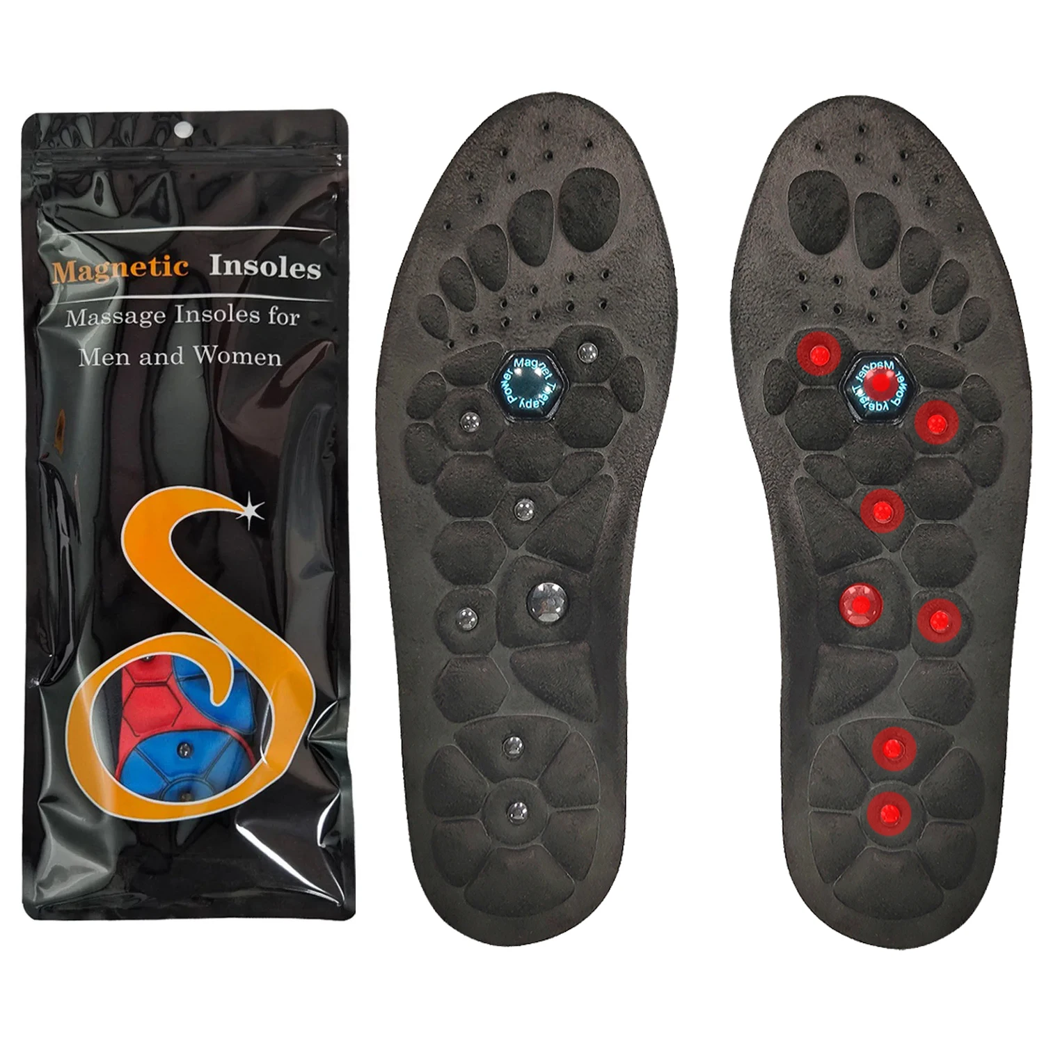 Medische Voet Magnetische Therapie Inlegzolen Gewichtsverlies Acupressuur Binnenzool Anti-vermoeidheid Gezondheidszorg Schoen Pads Sport Schokabsorberend