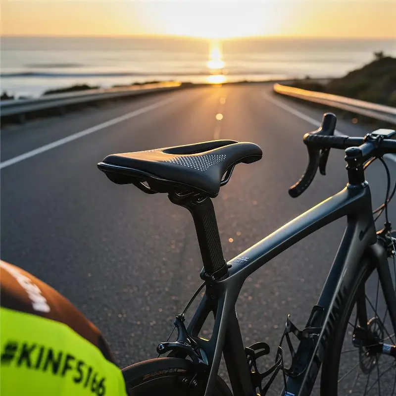 PU-Rennradsattel Ultraleicht Hohl Wasserdicht Ergonomisch für Radfahren, Training und Sport – Detail 1