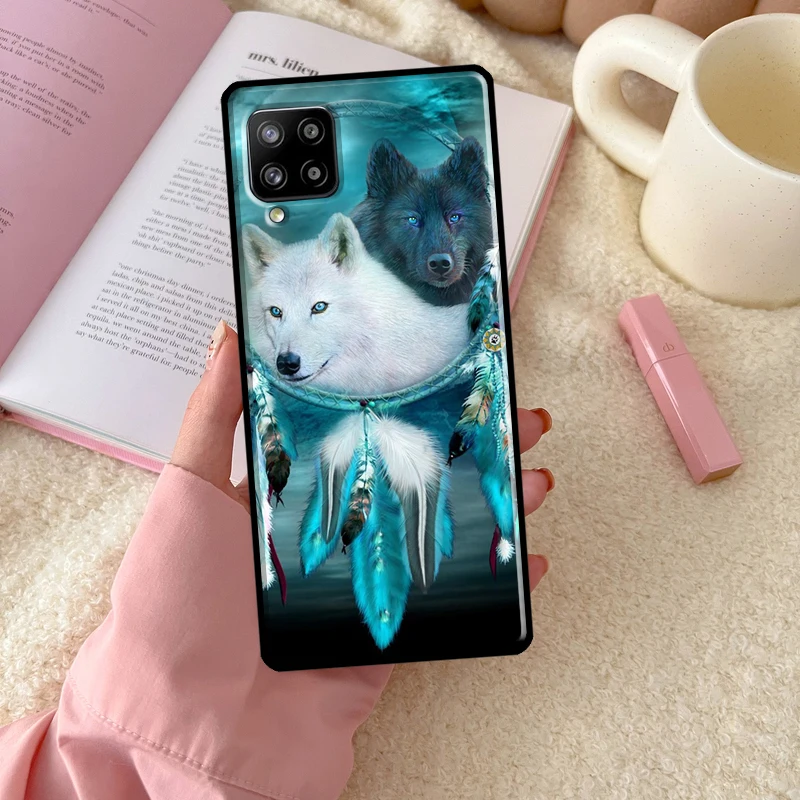 Dream Catcher Feather Wolf Phone Case For Samsung Galaxy A54 A34 A14 A13 A53 A33 A73 A51 A71 A12 A22 A32 A52 A72 A52S