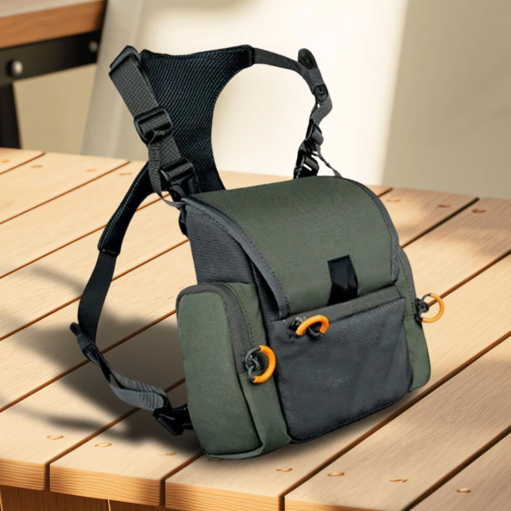 حقيبة Bino Harness مع حقيبة Rangefinder وغطاء للمطر مع غطاء للمطر للصيد والمشي لمسافات طويلة