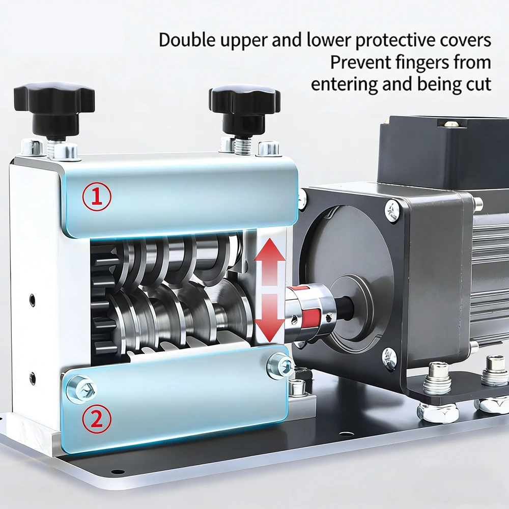 Electric Wire Stripping Machine, 6 Channel Automatic Wire Stripper for 1-70mm² Copper Wire Cable Machine With 3 Blades