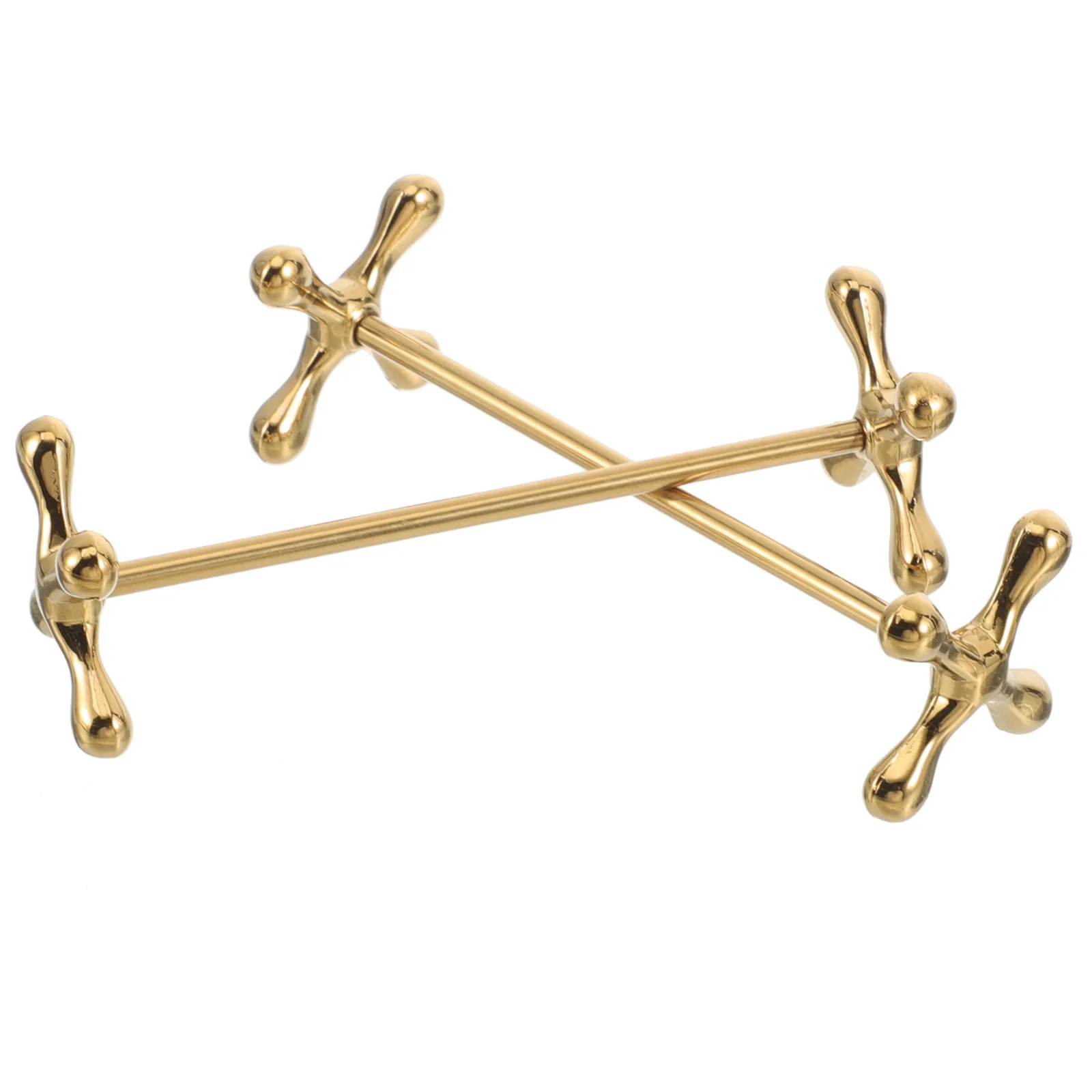 

2 Pcs Golden Stainless Steel Chopstick Rests Public Fork Spoon Holder Kitchen Dining Table Utensils ganizer Practical Long
