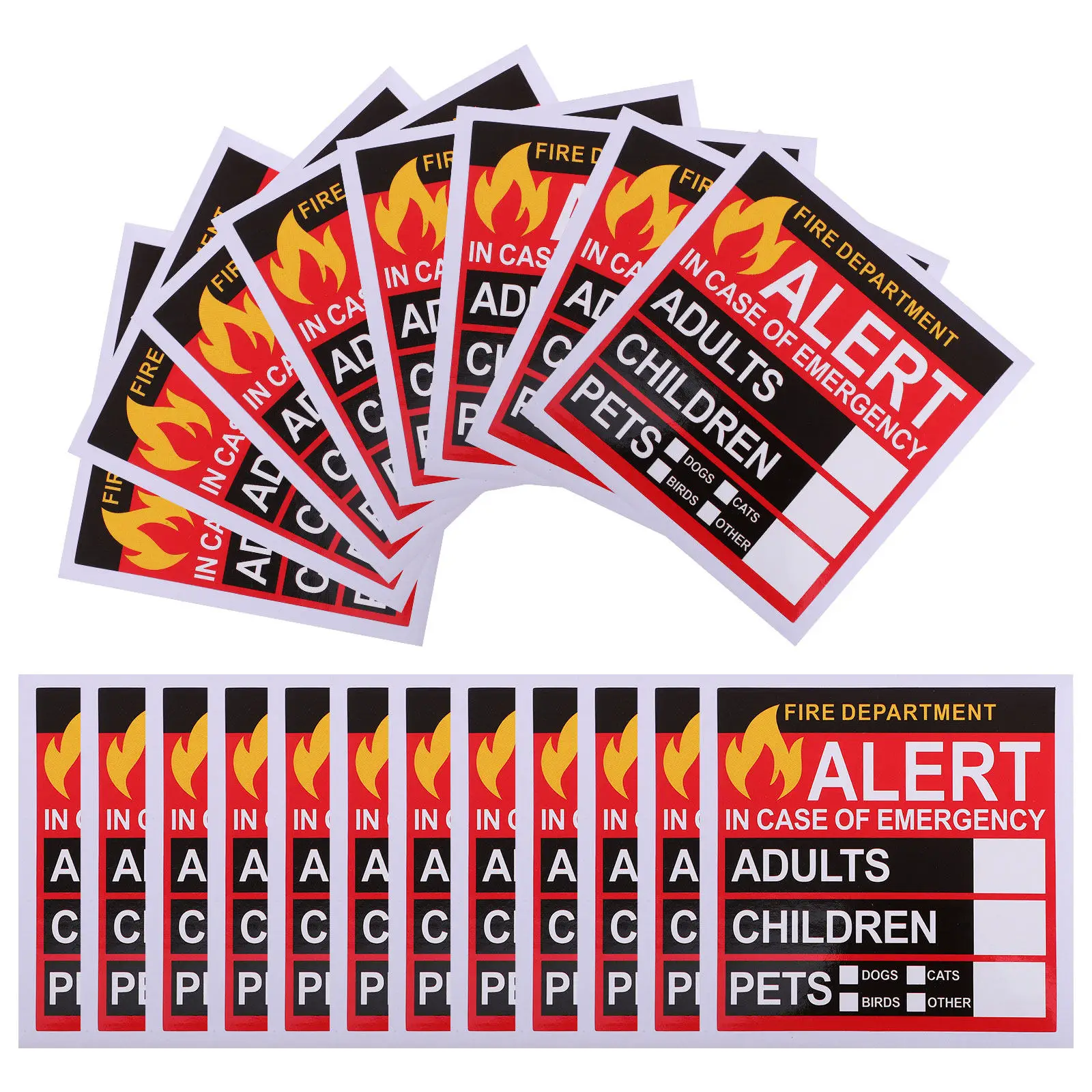 

20 Sheets Safety Sticker Emergency Personnel and Animal Finder for Operation Decal Pet Finder Stickers