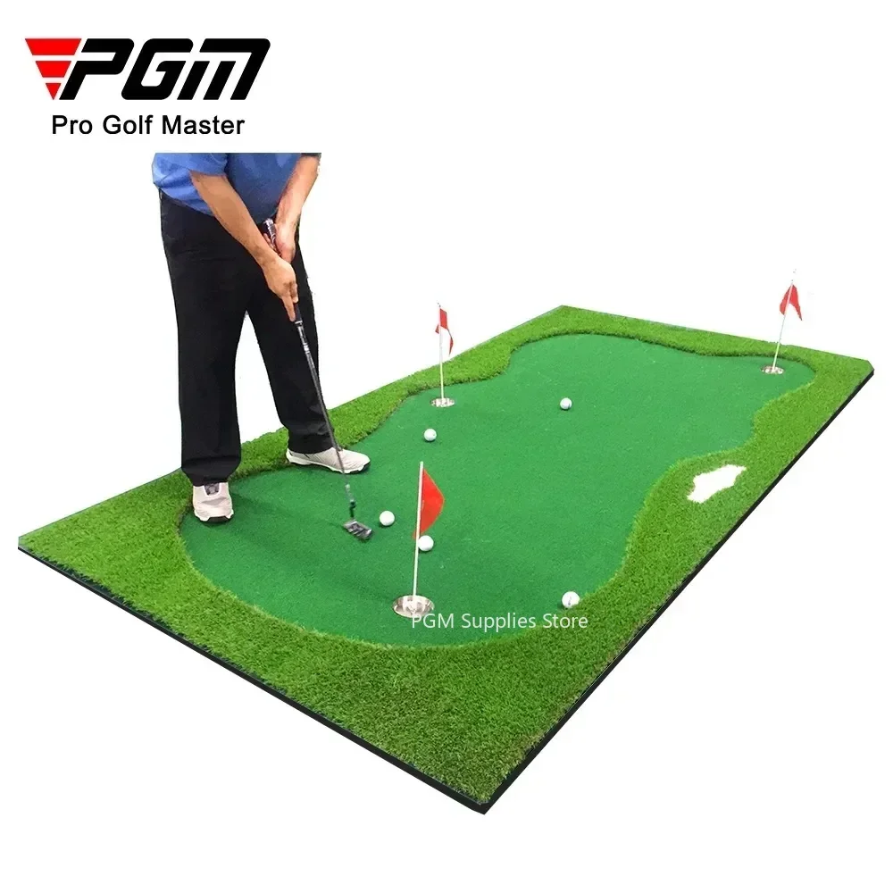 PGM 3 Holes Indoor Golf Putting Green 100x300cm Indoor Outdoor Training Putter Mat Practice Putting Green for Home Use GL006