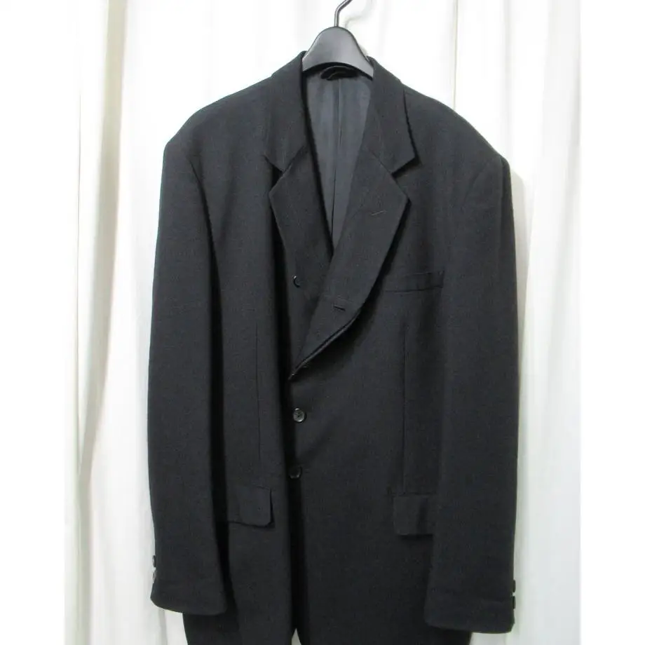 TOP-YAMAMOTO ® Business Style Men's Black Tailcoat Suit Formal Business Wool Jacket