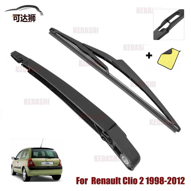 Rear Windshield Wiper Arm Blade for Renault Clio 2 II 1998 1999 2000 2016 Windshield Windscreen Clean Back Window Brush