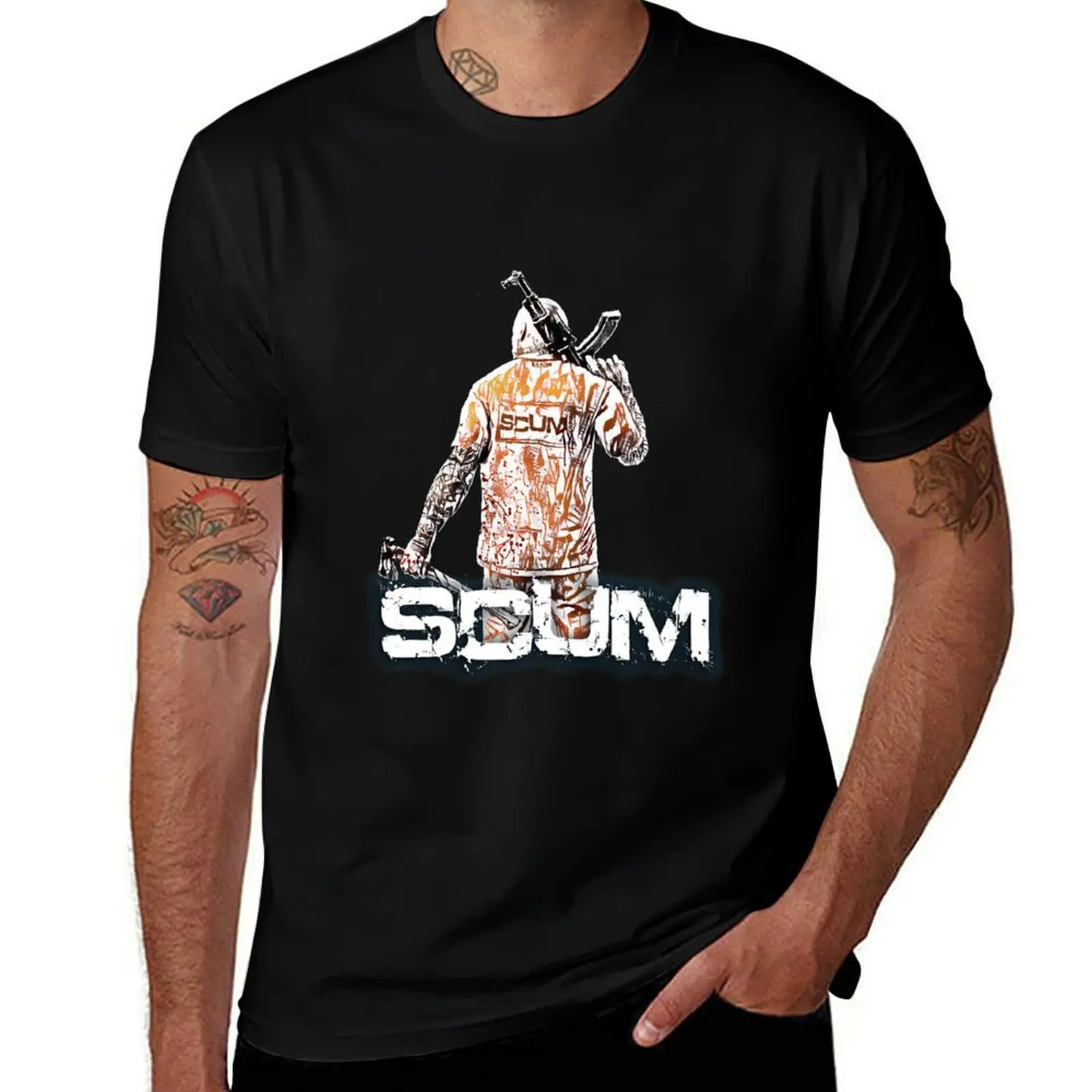 

SCUM Game T-Shirt anime tshirt custom t-shirts Blouse man clothes fitted t shirts for men