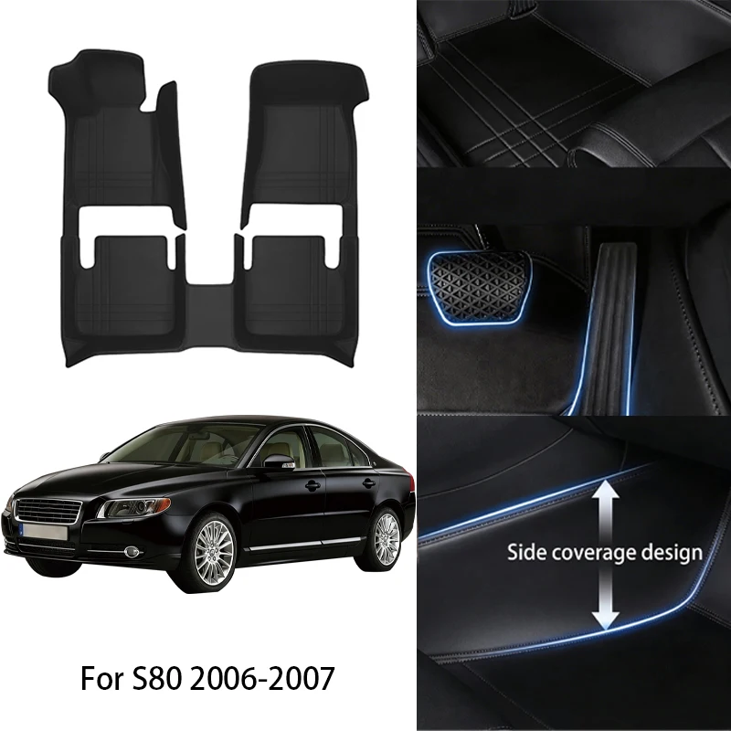 

Комплект автомобильных ковриков из искусственной кожи на заказ для Volvo S80 V40 V60 V90 2006-2012, 2018-2024: Роскошные аксессуары для интерьера авто