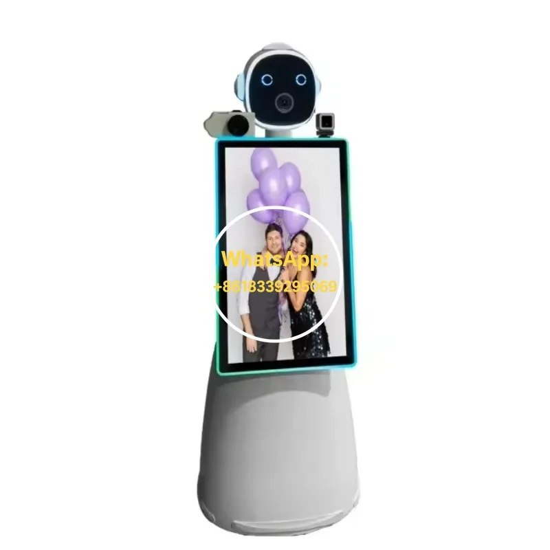 Robot Photo Booth Unique Portable Selfie Beauty Magic Mirror Photo Booth Case Touch Screen Photo Booth with Printer Camera