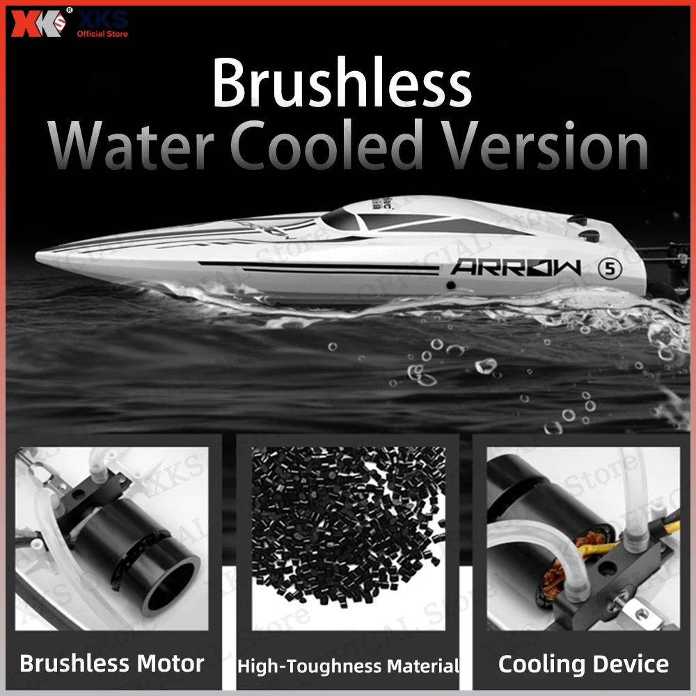 XKS Barca RC Ad Alta Velocità 55 km/h UDiRC UDI005 Impermeabile 2.4G Barca Radiocomandata Brushless RC Motoscafo Barca In Pvc Giocattoli Regalo Per I Bambini