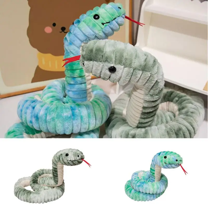 Grande serpente peluche simulazione giocattolo gigante serpente corpo lungo delicato sulla pelle che abbraccia animale peluche scherzo oggetti di scena per la decorazione domestica