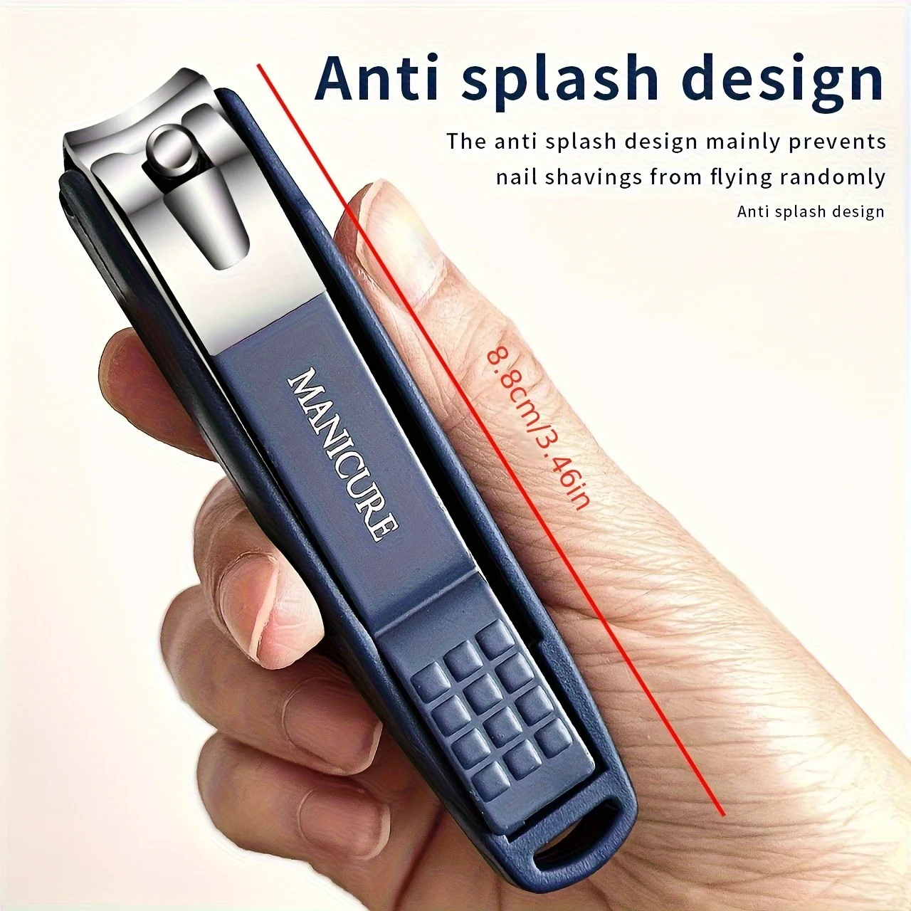 Edelstahl Nagelknipser Maniküre Werkzeuge Große Öffnung Nagel Trimmer Anti Splash Design Scharfe Kante Weihnachtsgeschenk – Detail 2