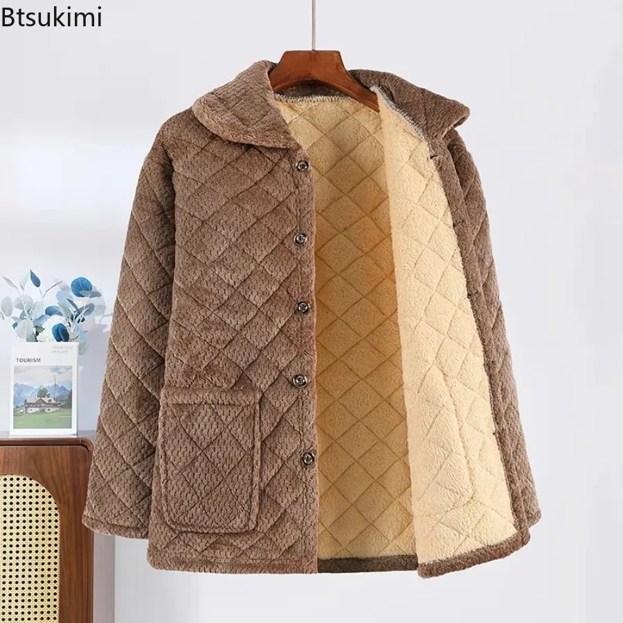 Męski zimowy gruby komplet piżamowy, jednolity kolor, przytulny polar, ciepły strój domowy, bawełniany, ocieplany, dwuczęściowy zestaw do spania i wypoczynku dla mężczyzn.