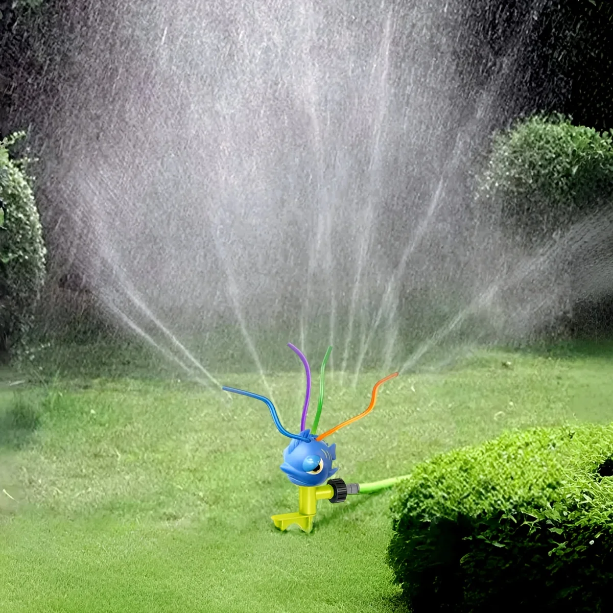 

Милый разбрызгиватель в форме рыбки с вращающимся соплом, 4 подвижными трубками и функцией подключения к водопроводу, летняя уличная игрушка-разбрызгиватель для детей и домашних животных