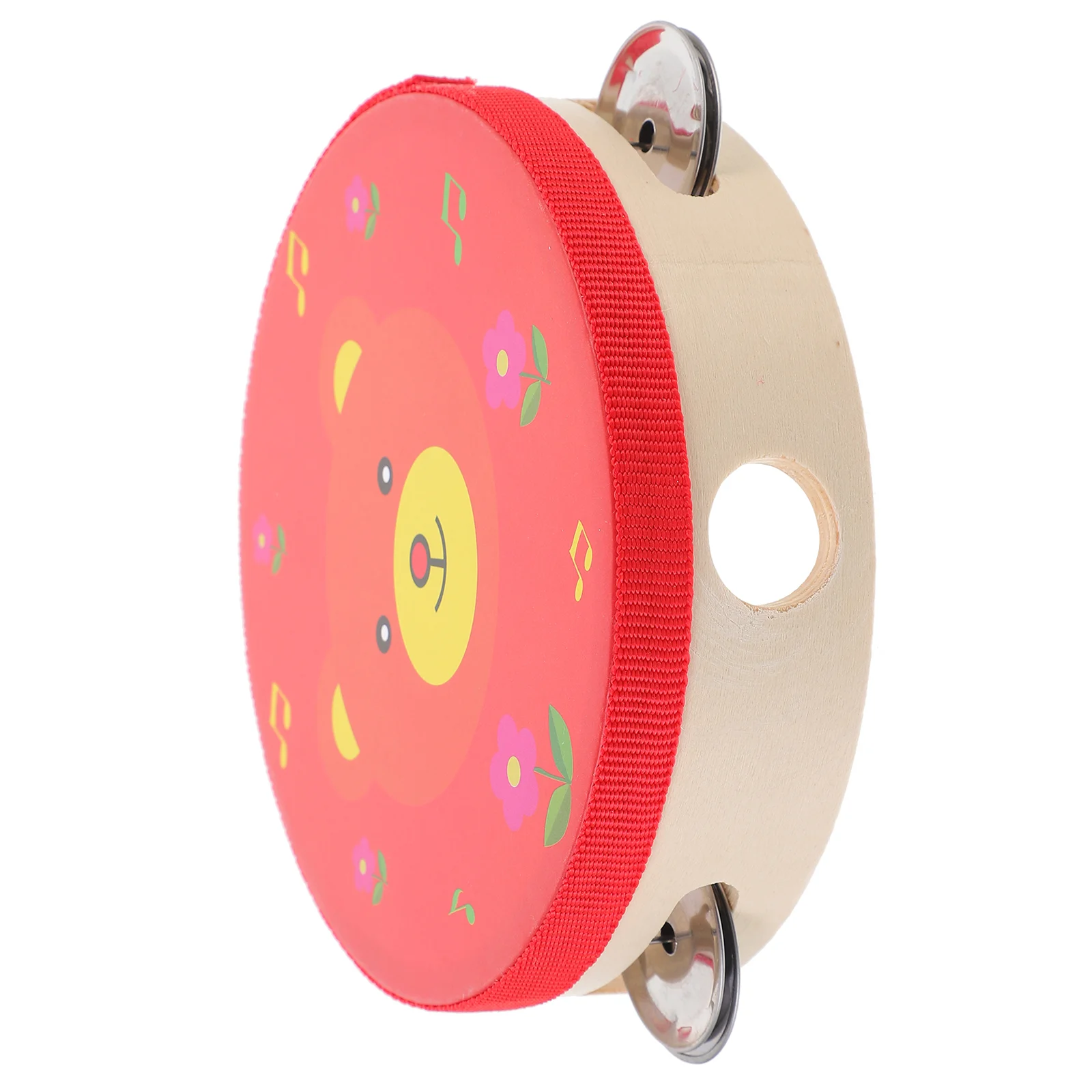 Cartoon Tambourine Drum Handheld Tambourine Children Hand Drum Musical Instrument hand drums percussion instrument