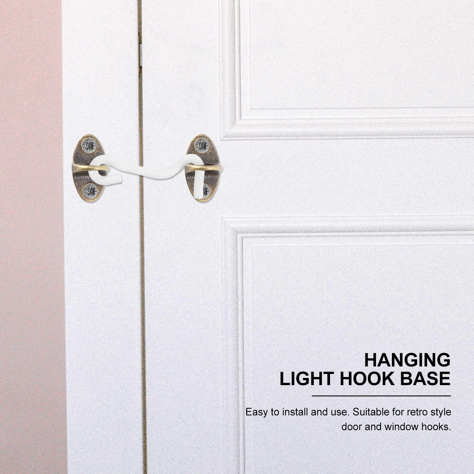 4 szt. Polerowane miedziane podstawy haczyków okiennych w stylu vintage, wiatroodporne podstawy haczyków drzwiowych, akcesoria gospodarstwa domowego, akcesoria gospodarstwa domowego