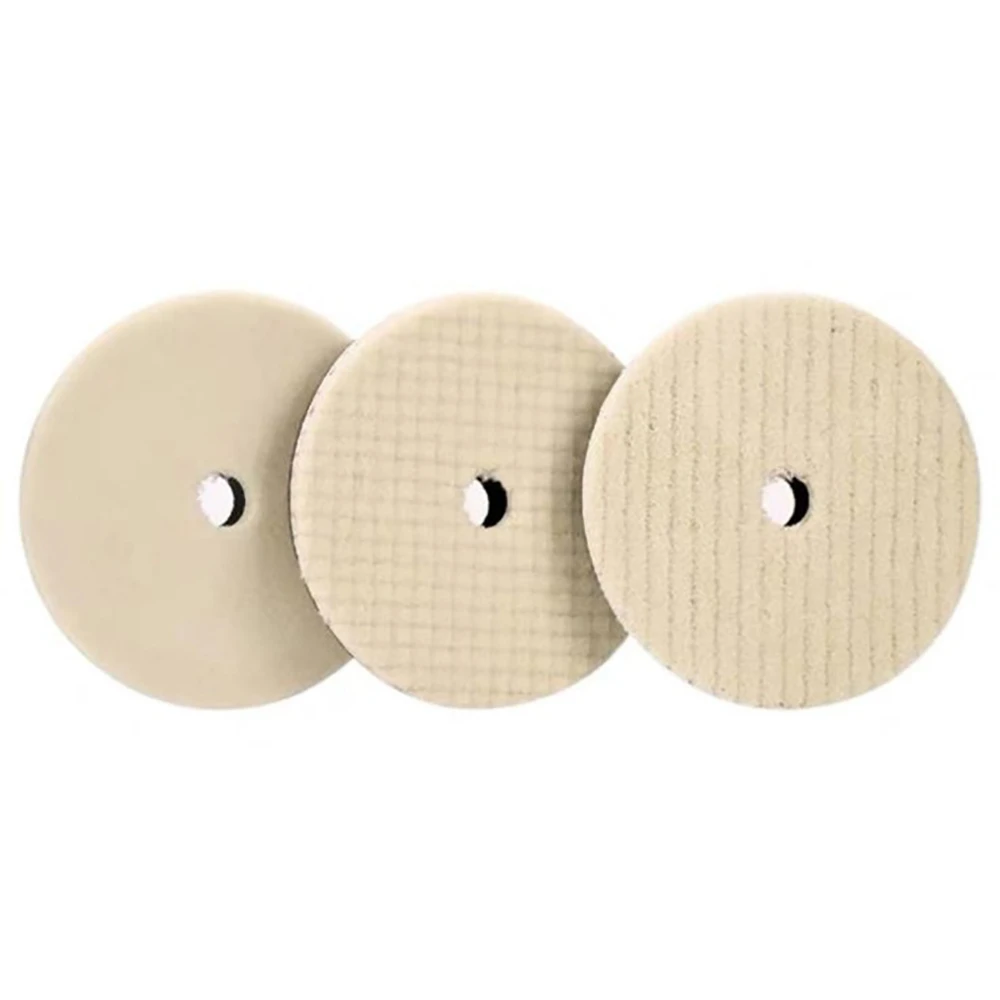 3Pcs Replacement Pads for Car Polisher Machine 25mm Thickness Car Waxing Buffing Headlights Window Glossy Pad Wool Sponge Disc