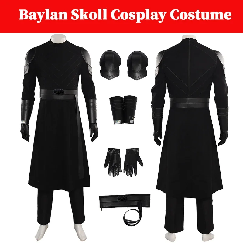 Baylan Skoll Cosplay Men Costume TV Asoka Roleplay Outfits Male Disguise Fantasia Clothing Gloves Boys Halloween Party Suits