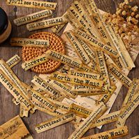 60pcs Vintage quotes English words and phrases small strips decorated stickers Creativity DIY Diary Scrapbooking material