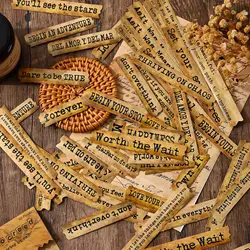60pcs Vintage quotes English words and phrases small strips decorated stickers Creativity DIY Diary Scrapbooking material