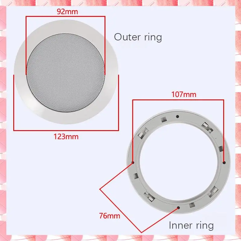 JAJA Ceiling Speaker Grille, 4-Inch Ceiling Embedded Audio Speaker Grille
