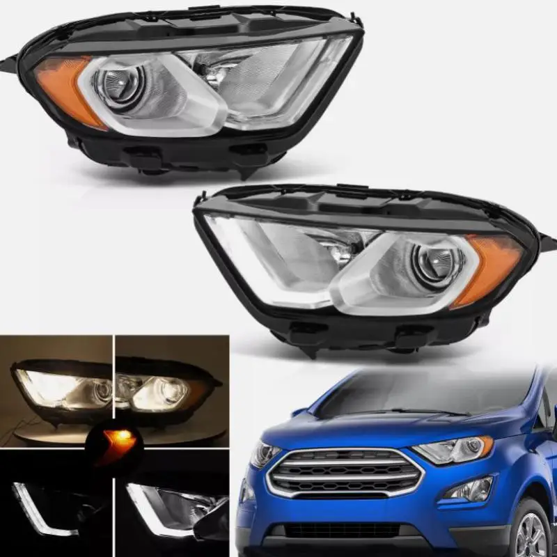 Accesorios de coche de alta calidad, faros LED DRL para Ford EcoSport halógeno 2018-2022 con bombillas izquierda + derecha