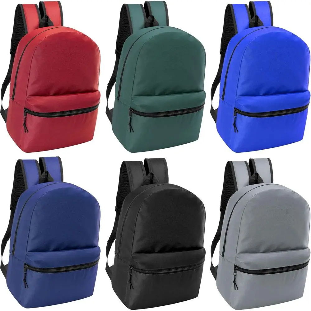 

Bulk 15 Assorted Color Kids Backpacks for Elementary to High School Students