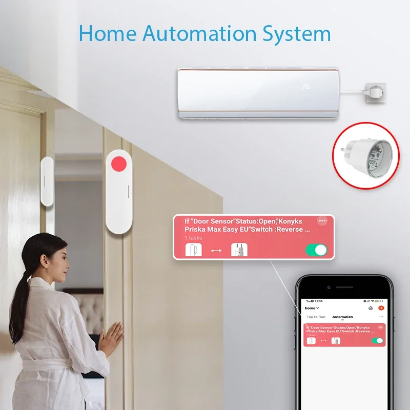 Tuya Wifi Smart FR Plug EU 16A مع وظيفة مراقبة الطاقة، تطبيق لاسلكي، مقبس التحكم عن بعد الصوتي، يعمل مع Alexa Google Home