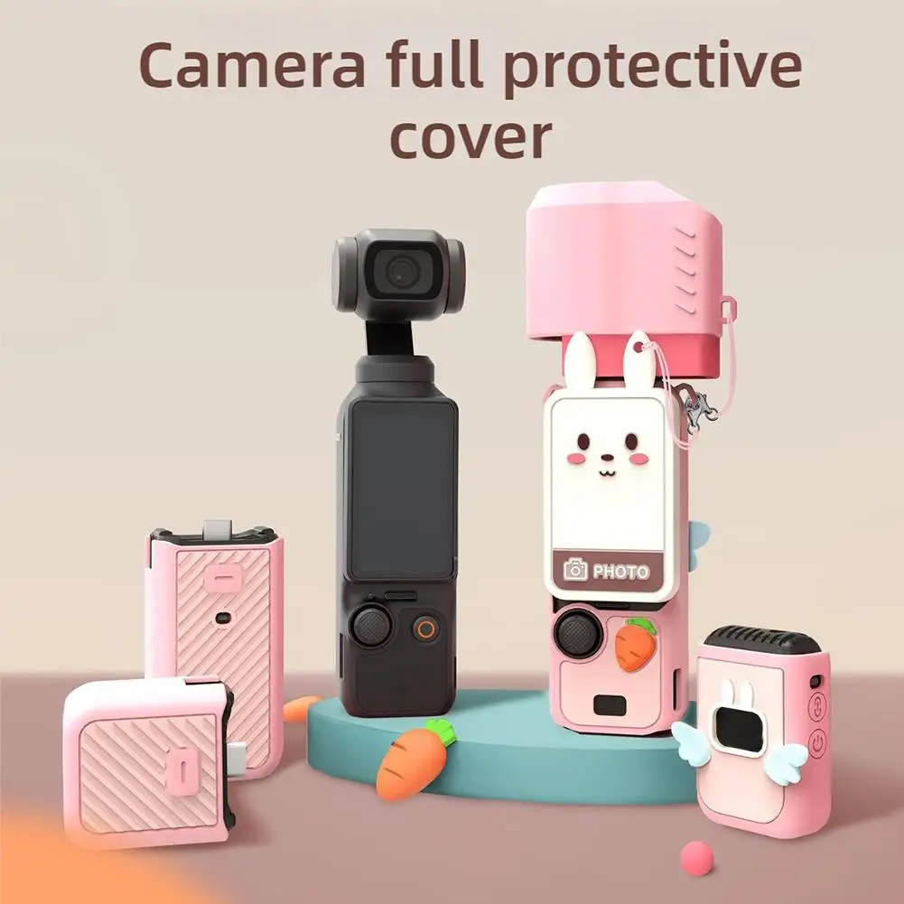 For DJI POCKET 3 Sports Camera Protective Cover Accessories Soft Silicone Cover Anti Drop Protection Screen Body