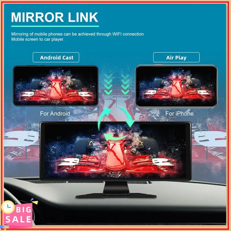 

Exclusive 11.3In Portable Smart Car Multimedia Player Wireless Carplay Android Auto 4K DVR Dash Cam ADAS Mirror Link Bluetooth F