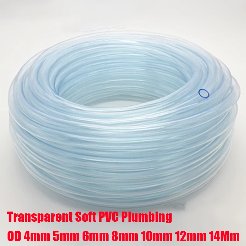 1-3M Transparent Soft PVC Plumbing Hoses Water Pump Tube Inner Dia 4 5 6 8 10 12 14mm Antifreeze Oil Hose for Garden Irrigation