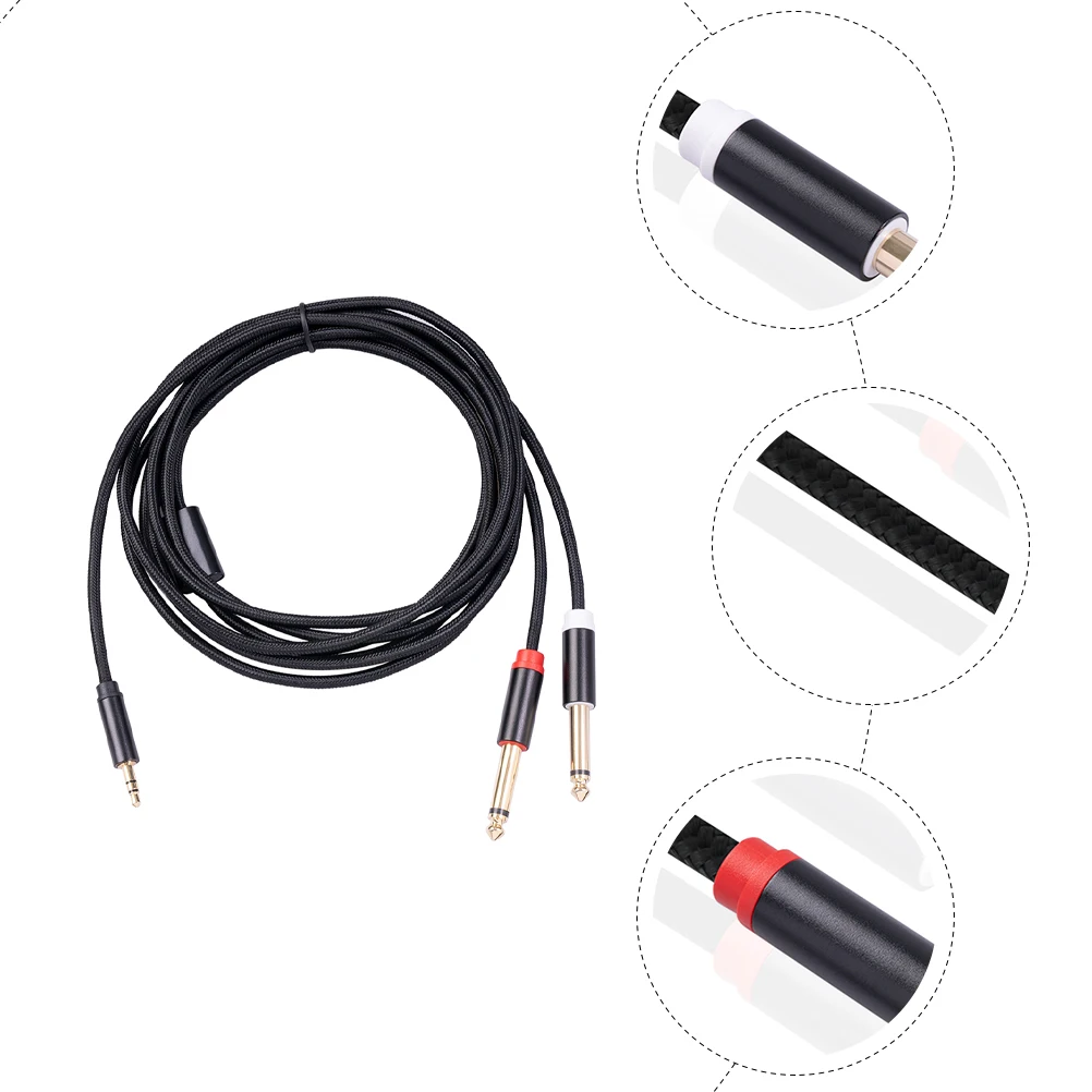 

1pc Gold Plated Audio Cable Cotton Woven Noise Shielded Fiber Digital Cable For Guitar Microphone Smartphone Game Console