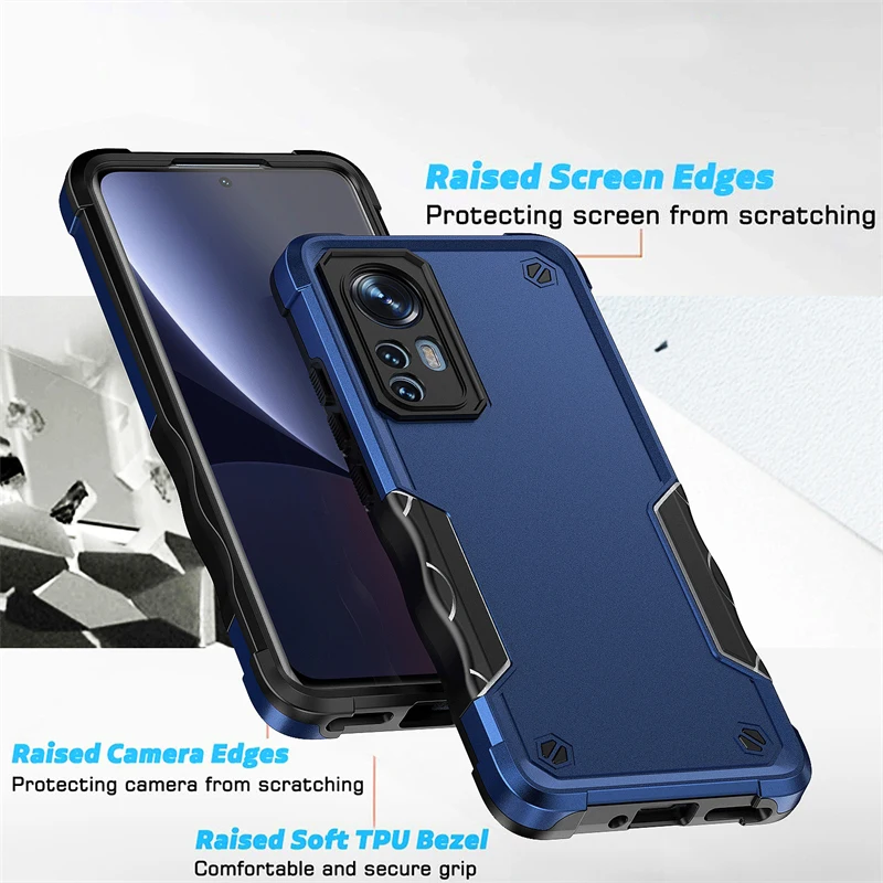 Military Flag Armor Shockproof Phone Case For Xiaomi 12 12X 13 Pro Soft TPU Frame Hard Plastic Camera Lens Protection Back Cover