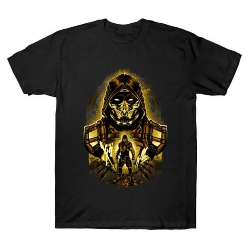 Zenkatsujin Fighter Scorpion 90's Video game Mortal Kombat Gift tee for gamer Short Sleeve Graphic T-Shirt All size tops