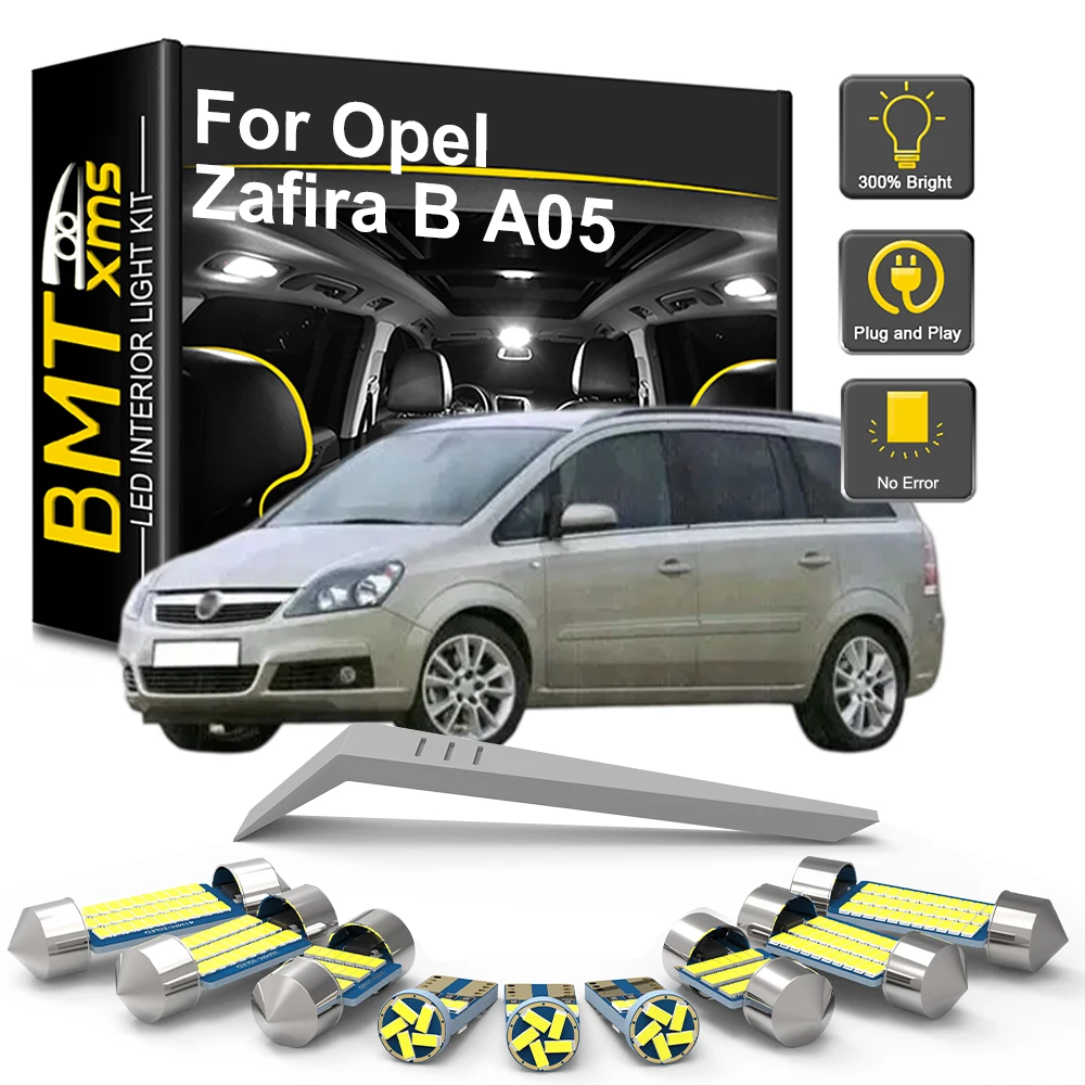 13/21PCS LED Interior Light Bulb Kit For Opel Zafira B A05 2005 2006 2007 2008 2009 2010 2011 2012 2013 2014 LED Car Dome Trunk