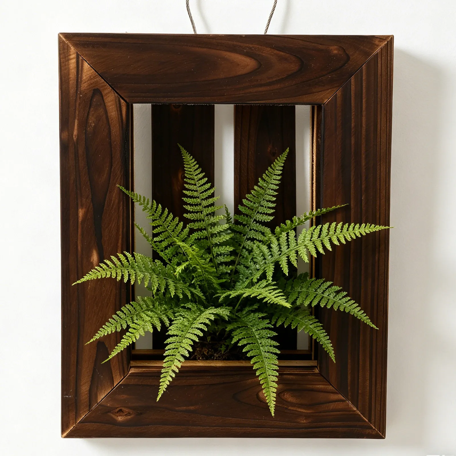 Staghorn Fern Mounting Kit Natural Solid Wood Panel Hardwood Hanging Plant Board Vertical Planter 9.8x7.9 Inch Wall Mounted Fern - view 3