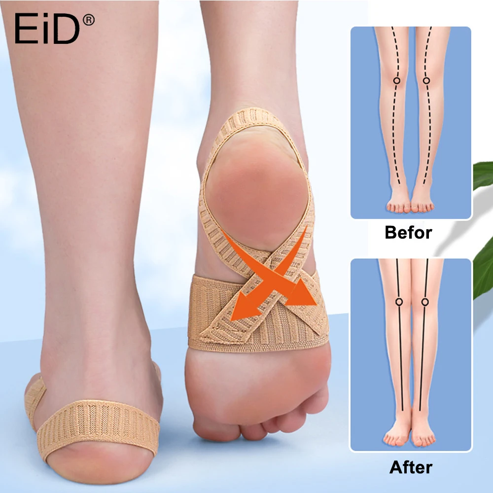 EiD Foot Arch Support Sports Foot Pad Bandage Flat Collapse Support Orthopedic Practice bandage Pad  Flat Feet Valgus Sole Pad