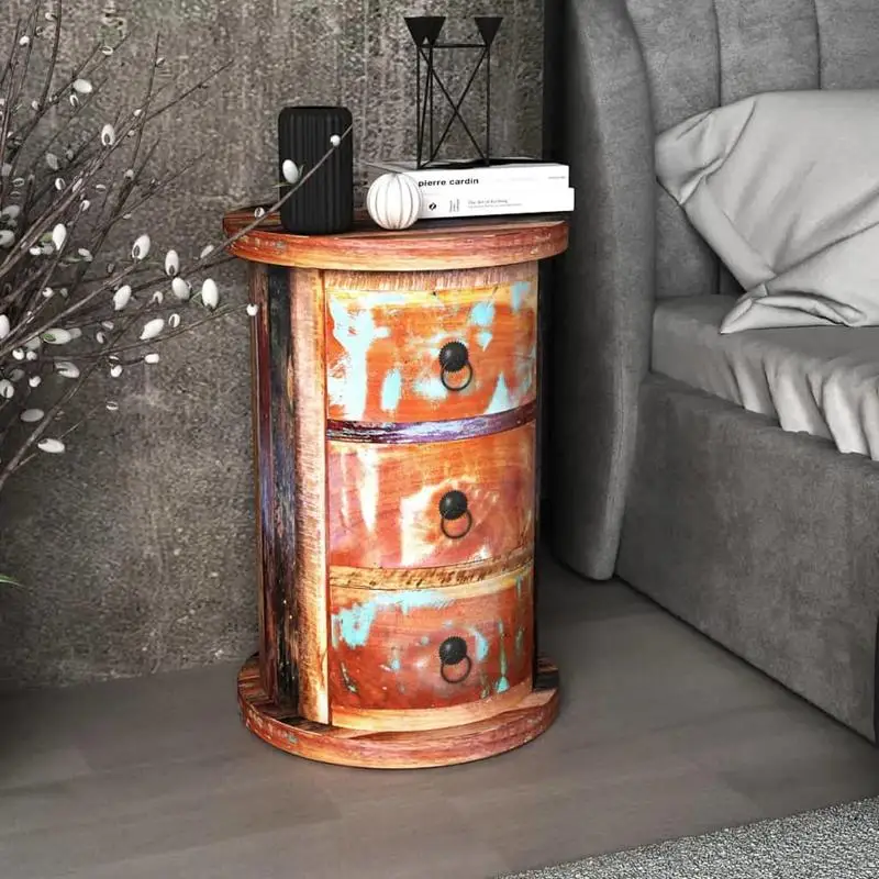 Mueble Auxiliar Con 3 Cajones De Madera Antigua Maciza — -60%, 209.33€ Coupon, from 139.55€ – 60% descuento – €139.55