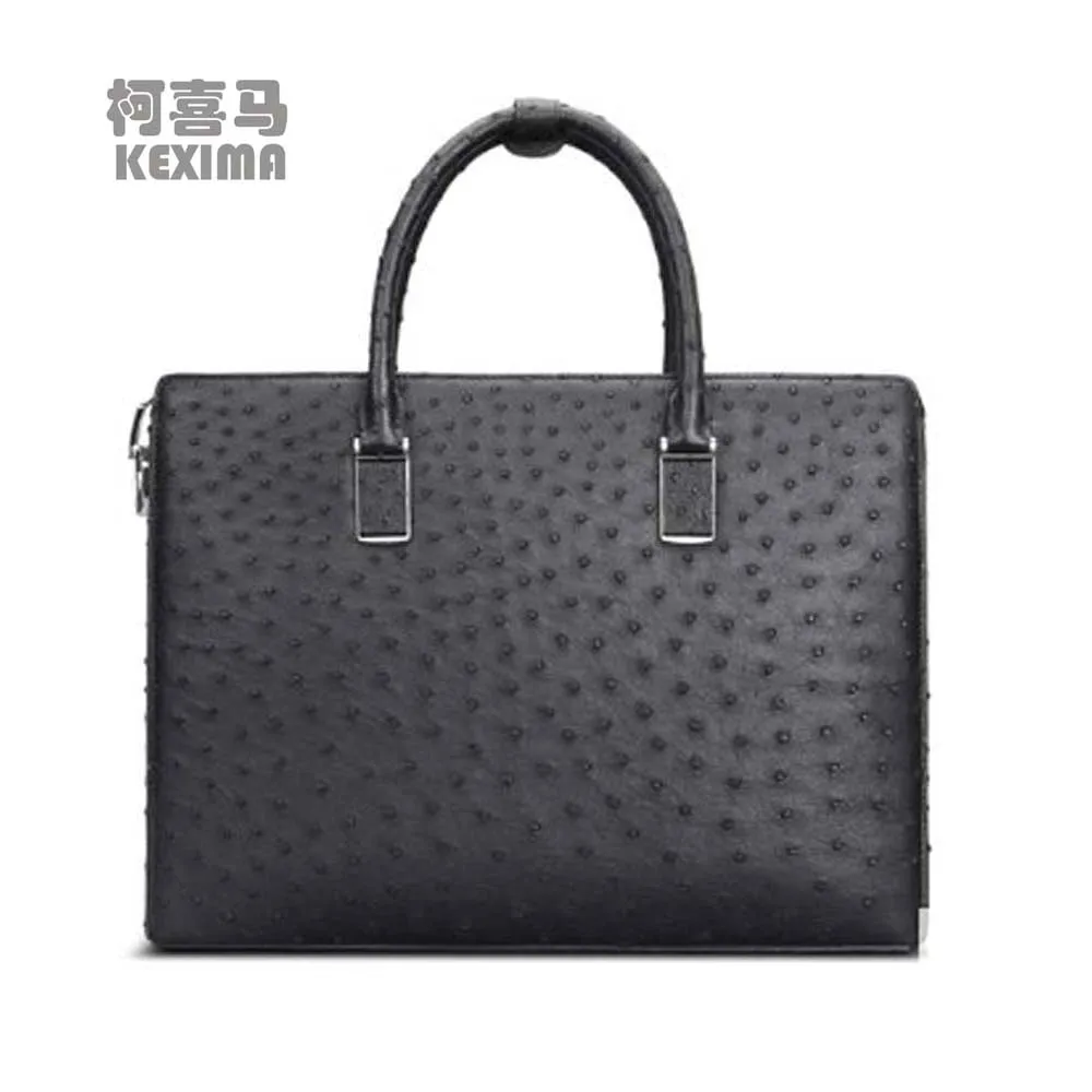 KEXIMA Cestbeau new really Ostrich leather ostrich leather men's bags man  Lock men handbag men clutch bag male briefcase