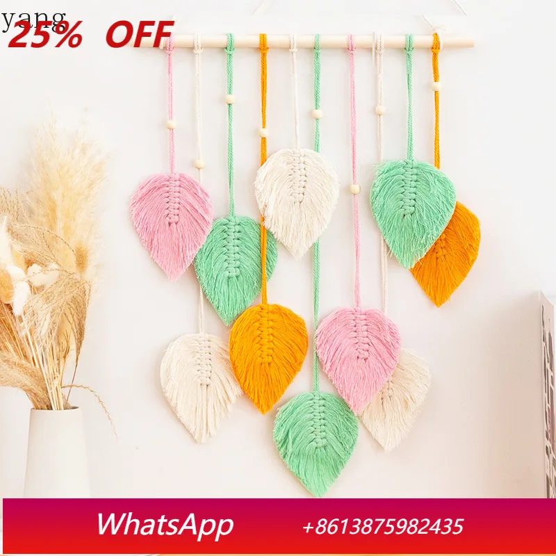 

CX five-color ten-leaf hand-woven wall-mounted leaf tapestry home wall decoration