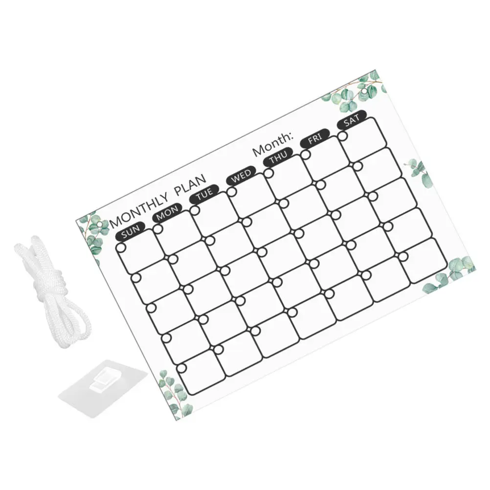 1Set Acrylic Writing Memo Board Transparent Sleek Design Student Desk Organizer Home Office School Supply Erasable Note Board